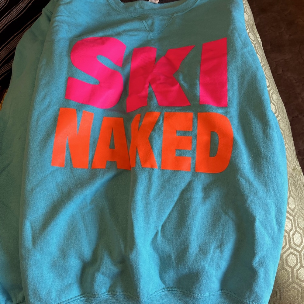 Sweatshirt Crew Neck Graphic Pullover Cotton Fleece Neon